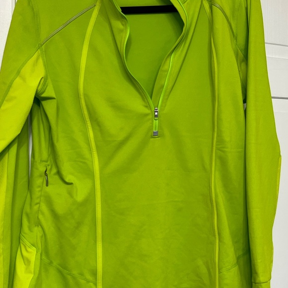 Athleta Jackets & Blazers - Athleta Lime Green Tech Pullover Sweater Size Large